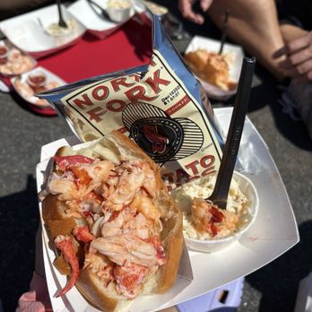 Roy Moore Lobster - Hot butter lobster roll $32 - Seafood Near Me - Rockport, Massachusetts