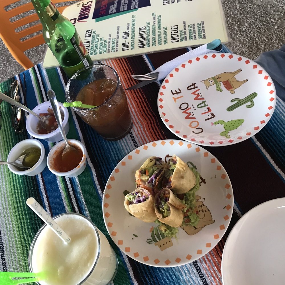 La Coqueta - Pina colada and Michelada. Chimichanga with veggies and cheese. - Mexican Near Me - Tulum, ROO