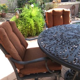 Reupholstered cushions.