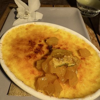1 Kitchen Hanalei Bay - Pineapple Crème Brulée - New American Near Me - Princeville, Hawaii
