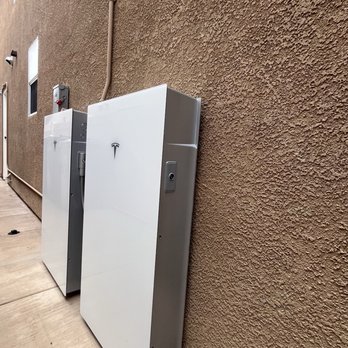 Infinity Solar - Tesla batteries after conduit paint - Solar Installation Near Me - Orange, California