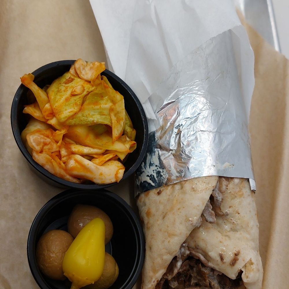 Hamitbach - Beef shwarma laffa wrap recommended by cashier nearly. $24 with tax! Expensive and they don't offer water; you have to buy. - Mediterranean Near Me - San Diego, California Hamitbach - Beef shwarma laffa wrap recommended by cashier nearly. $24 with tax! Expensive and they don't offer water; you have to buy. - Mediterranean Near Me - San Diego, California