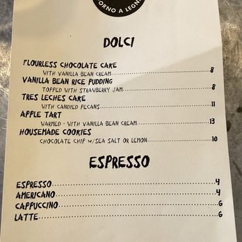 Pizzeria Bianco - Dessert menu - Italian Near Me - Phoenix, Arizona Pizzeria Bianco - Dessert menu - Italian Near Me - Phoenix, Arizona