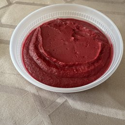 Beet hummus is vibrant! Beet hummus is vibrant!