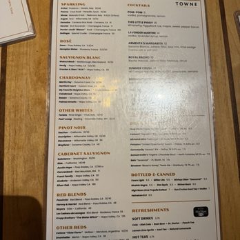 Towne Grill - Menu - New American Near Me - Fort Worth, Texas