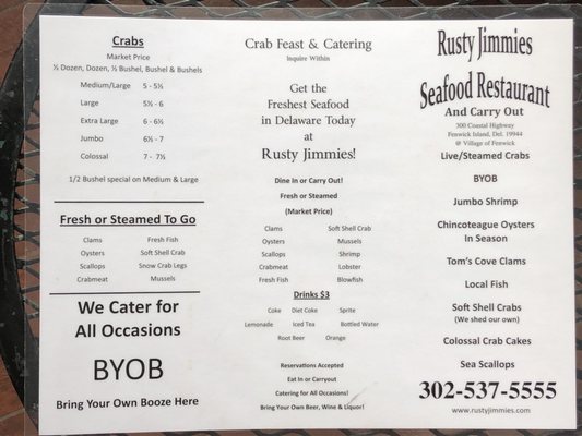Menu photo 3 Rusty Jimmies Fenwick Island, DE