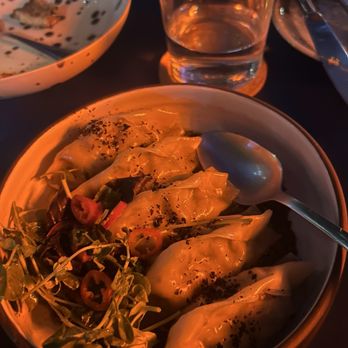 Ruffian - Pea and potato dumplings - Wine Bars Near Me - New York, New York Ruffian - Pea and potato dumplings - Wine Bars Near Me - New York, New York