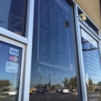 Boba Tea Bar - Their menu outside for their drive thru is pretty small to read if you don't have good eyesight. But I don't mind haha. - Coffee & Tea Near Me - Bakersfield, California Boba Tea Bar - Their menu outside for their drive thru is pretty small to read if you don't have good eyesight. But I don't mind haha. - Coffee & Tea Near Me - Bakersfield, California
