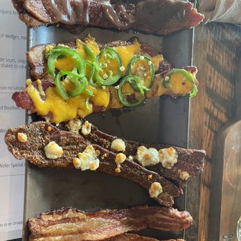 Bacon Bourbon And Beer - Bacon flight.. favorite was the chocolate! - American Near Me - Washington, Pennsylvania Bacon Bourbon And Beer - Bacon flight.. favorite was the chocolate! - American Near Me - Washington, Pennsylvania