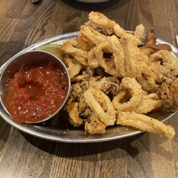 Da Gama - Fried squid and tomato chutney - Indian Near Me - Houston, Texas Da Gama - Fried squid and tomato chutney - Indian Near Me - Houston, Texas