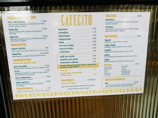 Menu photo 8 Cafecito New York, NY