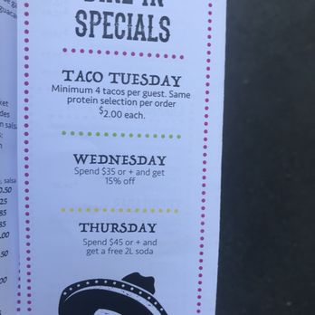 El Charro Del Rio - 2020 menu, but I don't know if they honor this since dine in is still not allowed in NJ due to the pandemic. - Mexican Near Me - Milford, New Jersey El Charro Del Rio - 2020 menu, but I don't know if they honor this since dine in is still not allowed in NJ due to the pandemic. - Mexican Near Me - Milford, New Jersey