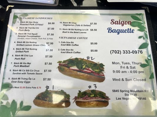 Menu photo 5 Saigon Baguette Las Vegas, NV Menu photo 5 Saigon Baguette Las Vegas, NV