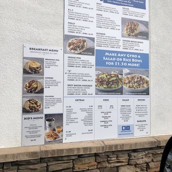 Gyro Shack - Menu posted right outside the window. - Greek Near Me - Boise, Idaho