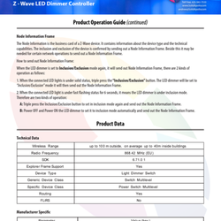 Solid Apollo LED - Datasheet page specifying for the LT-ZW-01 that the Radios Frequency for Z-Wave is running at 868.42 MHz (the EU utilized Z-Wave frequency)