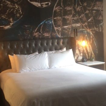 Hotel Indigo Naperville Riverwalk - King suite bed and mural!! - Hotels Near Me - Naperville, Illinois