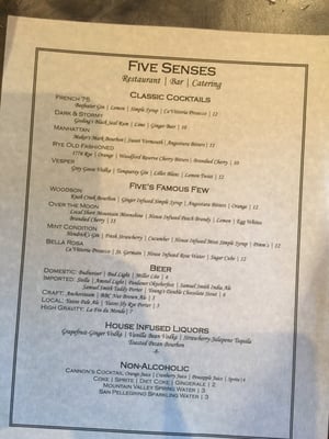 Menu photo 8 Five Senses Murfreesboro, TN