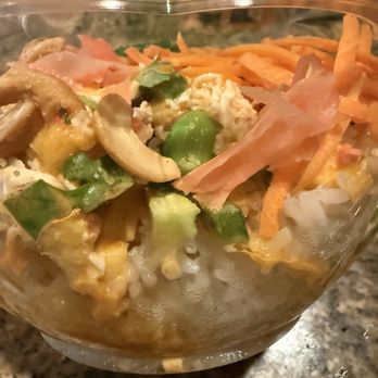 Pokemoto - Build your own 3 meat large bowl - Bubble Tea Near Me - Manteca, California