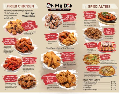 Menu photo 6 Oh My Dak Vienna, VA