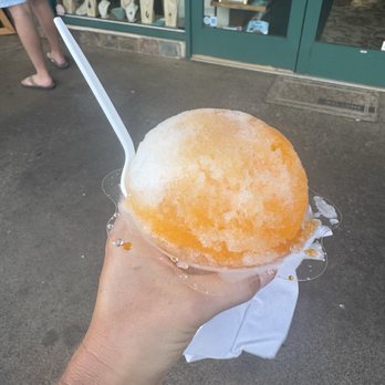 Shave Ice in Paradise - Half coconut, half passion fruit ($8.08) - Shaved Ice Near Me - Lahaina, Hawaii