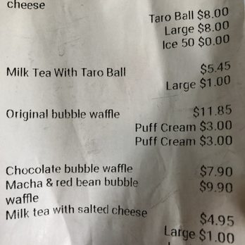 Happy Lemon - Puff cream was charged $3 - Bubble Tea Near Me - Tigard, Oregon