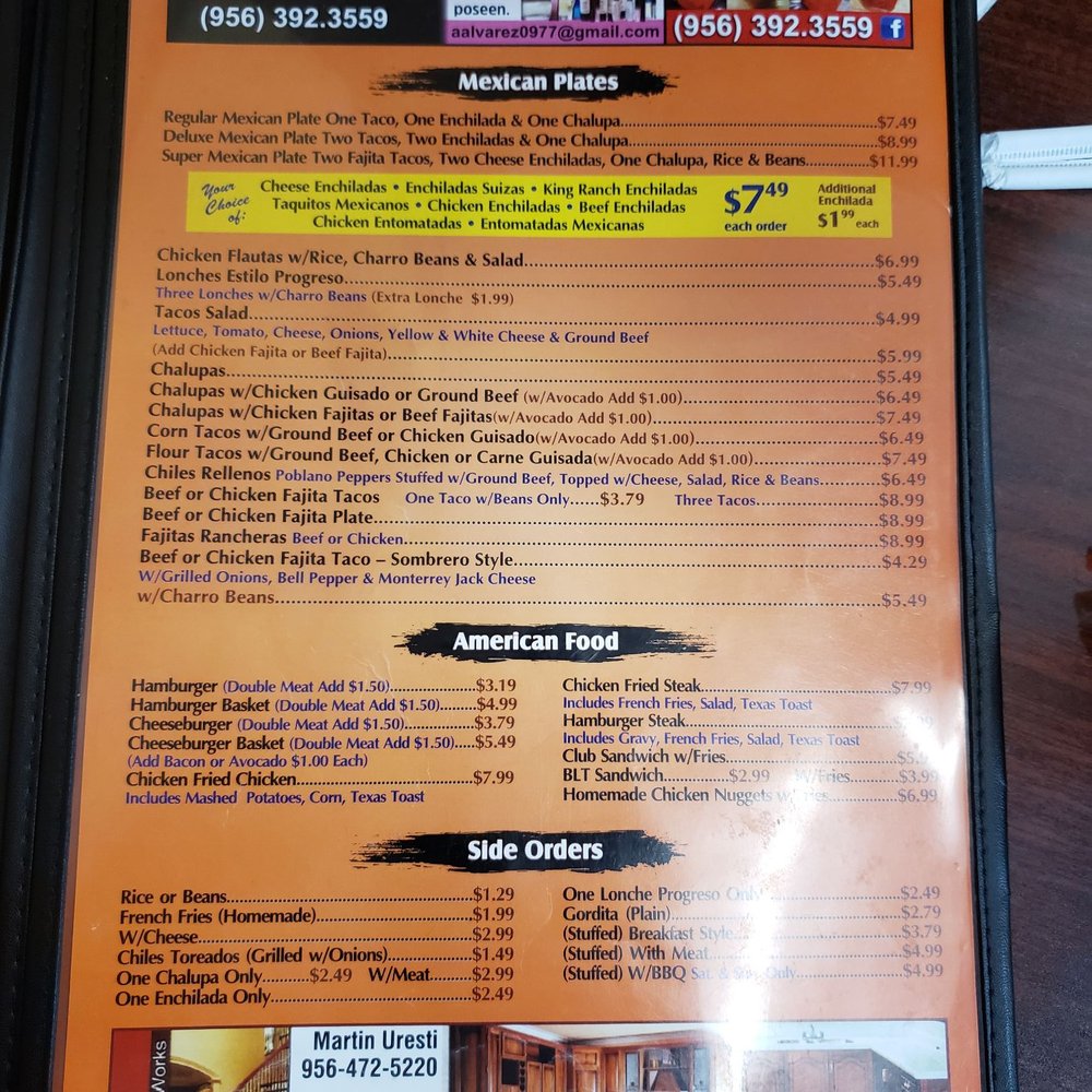 Papa Joe's Cafe - And again, a menu shot of Papa Joe's - American Near Me - Mercedes, Texas Papa Joe's Cafe - And again, a menu shot of Papa Joe's - American Near Me - Mercedes, Texas