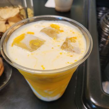 Loquat Coffee - LUMIERE MANG0 PUREE ORGANIC PNEAPPLE JUICE MARSCARPONE FOAM COLD MILK - Coffee & Tea Near Me - Los Angeles, California Loquat Coffee - LUMIERE MANG0 PUREE ORGANIC PNEAPPLE JUICE MARSCARPONE FOAM COLD MILK - Coffee & Tea Near Me - Los Angeles, California