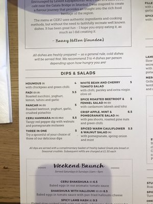 Menu photo 5 Ceru London, XGL Menu photo 5 Ceru London, XGL