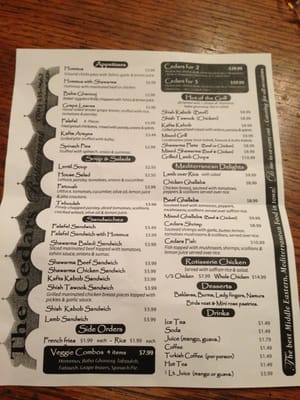 Menu photo 5 Cedar Land Charlotte, NC