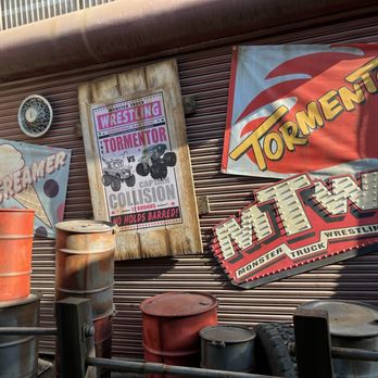 Mater's Junkyard Jamboree - Mater themed signs - Amusement Parks Near Me - Anaheim, California