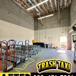 Trash Taxi - After: Storage area all cleared out and organized.