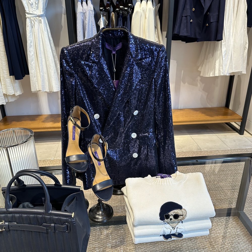 Ralph Lauren - Sparkly Blazer and folded bear sweater - Men's Clothing Near Me - Los Angeles, California Ralph Lauren - Sparkly Blazer and folded bear sweater - Men's Clothing Near Me - Los Angeles, California