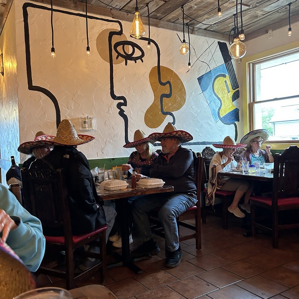 Arriba Tortilla - Inside with everyone wearing sombreros to celebrate Cinco de Mayo - Mexican Near Me - East Aurora, New York