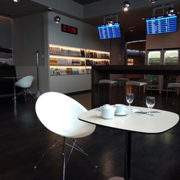 Empty lounge early Sunday morning