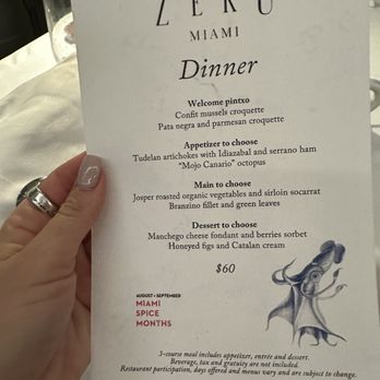 Casa Zeru - Miami Spice menu. My friend and i ordered one of each to try it all. - Mediterranean Near Me - Miami, Florida
