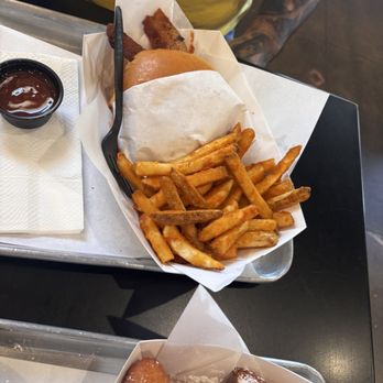 Beignet Spot - B Spot Sammy with fries - Coffee & Tea Near Me - Riverside, California