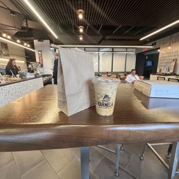a cup of coffee on a table