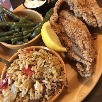Barbara Jean's Restaurants - Fried Catfish with Dirty Rice - Southern Near Me - St. Simons, Georgia