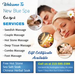 New Blue Spa - Walk-in & Appointment Welcome