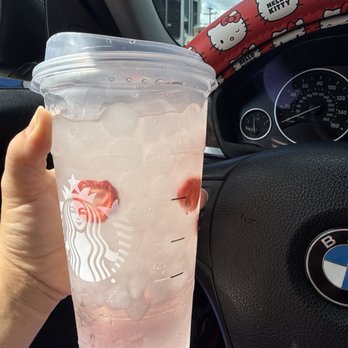 Starbucks - I am pregnant so I asked for a venti iced water with strawberry pieces and They literally gave me 3 pieces of strawberry. - Coffee & Tea Near Me - Milford, Connecticut Starbucks - I am pregnant so I asked for a venti iced water with strawberry pieces and They literally gave me 3 pieces of strawberry. - Coffee & Tea Near Me - Milford, Connecticut