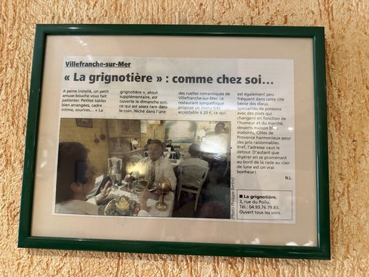 La Grignotière - Restaurant Villefranche-sur-Mer by null
