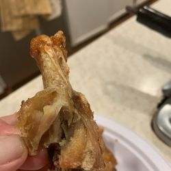 It's Just Wings - This is what super old chicken wings look like. Could have broken my tooth!!!!