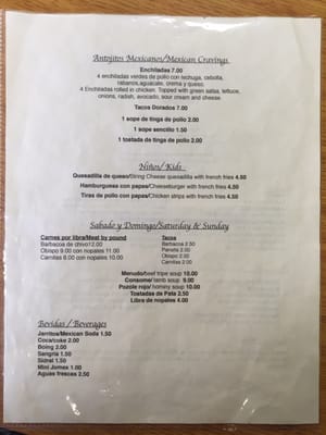 Menu photo 6 Tacos Don Vicente Wilmington, DE