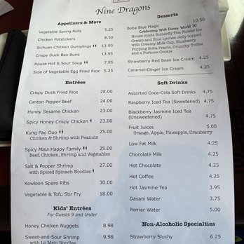 Nine Dragons Restaurant - Menu - Chinese Near Me - Lake Buena Vista, Florida Nine Dragons Restaurant - Menu - Chinese Near Me - Lake Buena Vista, Florida