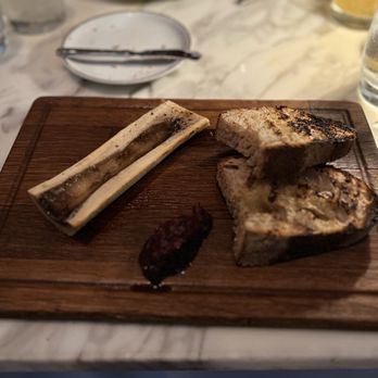 Barclay Prime - Bone Marrow appetizer with onion jam and toasted sourdough. - Steakhouses Near Me - Philadelphia, Pennsylvania