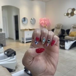 Forth of July Alien nails!! Forth of July Alien nails!!