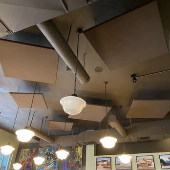 Hugo’s Restaurant - Cleverly positioned acoustical "clouds" keeps the noise level in check without ruining the liveness that you want in an eatery. - Breakfast & Brunch Near Me - West Hollywood, California Hugo’s Restaurant - Cleverly positioned acoustical "clouds" keeps the noise level in check without ruining the liveness that you want in an eatery. - Breakfast & Brunch Near Me - West Hollywood, California