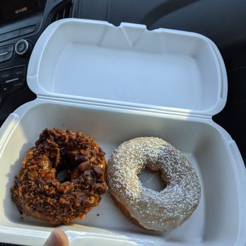 Desert Donuts - Bacon blast and lemon bar doughnut. - Donuts Near Me - Phoenix, Arizona Desert Donuts - Bacon blast and lemon bar doughnut. - Donuts Near Me - Phoenix, Arizona