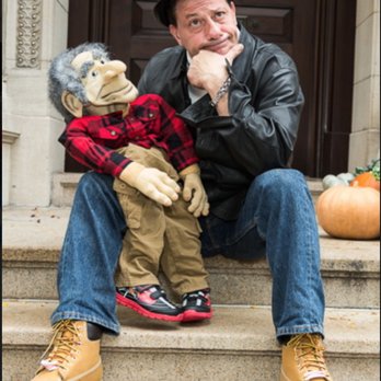 Gemini Comedy Entertainment - a man sitting on the steps with a puppet - Magicians Near Me - Somerville, New Jersey Gemini Comedy Entertainment - a man sitting on the steps with a puppet - Magicians Near Me - Somerville, New Jersey
