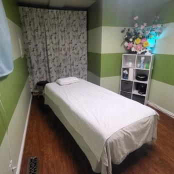 Yun's Massage - Inside the massage room. Lights on for the photo, but they turn off the lights for the massage. - Massage Near Me - Midvale, Utah